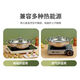 Thickened stainless steel mandarin duck pot double-eared hot pot with lid household flat-bottom clear soup pot induction cooker open fire shabu-shabu commercial mandarin duck pot without lid 34cm