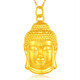 Chow Tai Fook Gold Pure Gold 999 Great Sun Tathagata Buddha Head Pendant Maitreya Buddha Pure Gold Necklace for Men and Women Birthday Gift Pure Gold with 18k Titanium Gold Chain