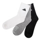 adidas adidas socks Männersocken Frauen Socken Baumwollsocken 2025 neue Sportsocken bequem atmungsaktive lässige Socken Running Wear-Resistant Midrohr Socken Schwarz und Weiß und Grau/JC9272/Drei Paare M (39-4 Größen)