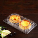 Dongzhitiandi disposable transparent plastic egg tart box cake house baked Portuguese egg tart packaging box bo zai cake green dumpling box egg tart box 2 pieces 30 sets