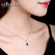 Lirokini necklace women's blue gemstone pendant high-end luxury jewelry Valentine's Day birthday gift for girls 1 carat sapphire pendant