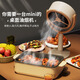 The little cleaner chooses desktop mini range hood, household large suction, convenient new small hot pot range hood, white, straight plug type