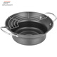 Brangdy Japanese fryer household small fuel-saving non-stick tempura fryer deep-fried oil pot induction cooker small soup pot cooking pot non-stick fryer + drain rack 20cm