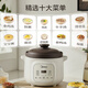Midea electric stew pot for 1-2 people, electric stew pot, household bird's nest stew pot, ceramic soup pot, electric stew pot, baby food supplement, small stew pot for soup, electric stew pot, electric casserole for soup pot, raw ore purple pottery gall = 10 bowls 3L DGE3056