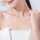 Chinese jewelry gold necklace women's gold 999 pendant broken ice ice love gold necklace birthday gift for girlfriend and wife