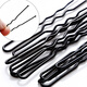 Jian Yingshu black U-shaped hairpins 150 hairpins, ball head hair magic tool to fix invisible one-word clips