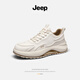 Jeep men's shoes spring and autumn 2025 new leather business casual sports shoes retro dad shoes comfortable coconut shoes