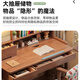 Huixun Children's Study Table Primary and Secondary School Solid Wood Desk with Bookshelf Children's Liftable Home Desk and Chair Set Walnut Color #Desk + Bookshelf 100cm*60cm*75cm Total Height 112cm