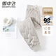 Flying in the Snow Women's Down Pants 90 Goose Down Autumn and Winter Warm Elastic Foot Warm Down Pants Women's Khaki 170