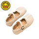 G.duck Girls' Small Leather Shoes 2025 Spring and Autumn New Children's Shoes Soft Sole Princess Shoes Spring Autumn and Summer Baby Girl Soft Sole Shoes Dark Brown 23 The inner length of the shoe is about 13.5cm