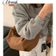 
XBREAK retro fashion dumpling bag 2025 new bag commuter large capacity high-end casual one-shoulder crossbody bag khaki ribbon pendant