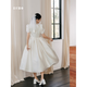 Lism International First-Line Brand White Robe Robe Milk Candy Custom Widding Robe Marile Engagement et obtenir un certificat White Robe Champagne blanc (spot) XS