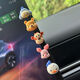 CLCEY car center console display screen cute ornaments SpongeBob SquarePants car rearview mirror small ornaments car Ocean family one-piece set with free traceless stickers