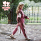 Fuluo Mi Girls Suit Winter Casual Color Block Top and Velvet Sweatpants Two-piece Set Children's Versatile Winter Clothes Pink 130