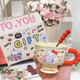 HelloKitty Hello Kitty Mug Ceramic High-Looking Home Drinking Cup Valentine's Day Gift for Girlfriend Red Goblet-Puppet Kitty Single Cup