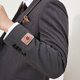 Sept marque [costume à trois pièces rétro rayé] Couleur de combinaison pour hommes tourning en couronne de fil couronne de gentleman