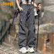 Jeep (JEEP) casual pants for men and women, autumn and winter loose work pants, three-in-one Teflon men's pants, starry night gray-single pants XL