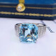 Keshan Sapphire Ring Jewelry Colorful Light Luxury Women's Ring 18K Gold Diamond 2025 New Style