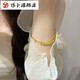 Yue Bu Lao Phoenix 999 gold 24K pure gold broken gold double layer bracelet Xinzhong light luxury pure gold bead bracelet 0.01g same