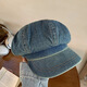 Nine-inch sunny Japanese style washed and distressed octagonal hat, Korean version, versatile literary retro cowboy hat, beret, painter hat, newsboy hat, washed and distressed retro hat, dark blue, one size fits all, head circumference (56-58cm)