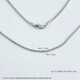 Beijing Gold Trading Center Co., Ltd. PT950 platinum necklace non-adjustable snake bone chain necklace for men and women, about 14.11g