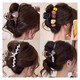 Temperament grab clips, large size, and large hair volume 2025 new simple hair clips for women's back head shark clips, high-end feeling 1 package [Cookie Man]