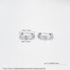 CHINA GOLD platinum geometric prismatic earrings and earrings about 2.16g