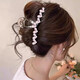 Temperament grab clips, large size, and large hair volume 2025 new simple hair clips for women's back head shark clips, high-end feeling 1 package [Cookie Man]