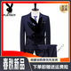 Playboy (PLAYBOY) 2025 New Fashion Simple Professional Formal Suit Suit Men's Business Commuting Suit Navy XL