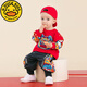 G.duck little yellow duck autumn suit national fashion sportswear sweatshirt one-year-old dress boy red casual two-piece Tang suit red suit 80