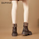 Daphne Martin boots women's winter retro thick-soled short boots lamb wool warm snow boots new cotton boots brown 38