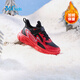 361 Children's Cotton Shoes 2025 Winter Light Cushioning Plus Velvet Warm Sports Running Shoes for Men, Women, Small, Medium and Large Children Black 32