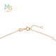 Chow Sang Sang Butterfly Colored Gold Necklace Mint 18K Rose Gold Flying Double Pendant with Chain 91093N Pricing 45cm