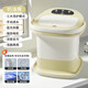 Xiaomi ecological chain mini washing machine, laundry cup, underwear, small portable sock washing machine, semi-automatic, small trendy electrical appliance, export motor, cream yellow blue light + washing and dehydration integrated +