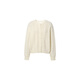 Eveli (eifini) Jiang Xin endorses Eveli fashion simple cable knitted cardigan for women 25 autumn new versatile casual commuting off-white M 105-115Jin Jin equals 0.5 kg