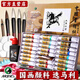 Marley Chinese Painting Pigments Beginner Set Tools Full Set of Primary School Students' Special Ink Painting Materials Meticulously Painted Chinese Painting Introductory Brush 11-piece Set 12 Colors 12ml