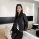 Qianchen Yi Haining New 2025 Spring and Autumn Popular Casual Sheepskin Leather Jacket Genuine Leather Jacket Women's Short Black M