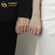 China Gold (CHINA GOLD) 925 silver dead wood meets spring couple ring, light luxury couple's confession ring, anniversary birthday gift for boyfriend and girlfriend, 925 silver dead wood meets spring couple ring, brand gift box