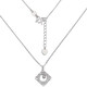 Lao Fengxiang platinum necklace for women pt950 hollow rhombus square necklace birthday gift for girlfriend and wife platinum jewelry platinum about 3.82g