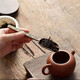 Chu Jie Ao Kung Fu tea set teaspoon tea set accessories small spoon small shovel Xiangyun tea spoon bronze color 1 piece
