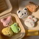 Cartoon plush brooch cute bear doll doll frog cat rabbit bag charm diy bunny 1 pack