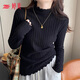 Tingmei half turtleneck white bottoming shirt women's sweater with fungus edge and inner knitted sweater can be worn as a foreign style autumn and winter warm top