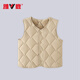 Yalu children's clothing children's velvet vest for boys and girls with warm waistcoat inside parent-child autumn and winter new style khaki 150
