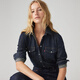 Levis 25 neue amerikanische Retro -Denim -Shirt für Frauen 16786 Essig Blue S