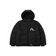 EVISU Fushen 2025 Autumn Seagull and Slogan Hooded Printed Down Jacket Men's Black S