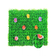 Simulated lawn carpet, artificial plastic mat, artificial fake turf yard, outdoor green plant fence, artificial fake grass mat 25*25 medium grass