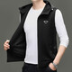 SEVEN 7 Young Men's Light Business Thin Vest Spring and Autumn Sleeveless Suit Waistcoat Black XL 180