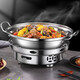 Dry pot pot alcohol stove household small hot pot special stove stove new commercial stainless steel pot base 26cm dry pot (with lid) + solid wax + alcohol stove 22cm