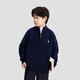 Zuoxi Boys' Sweater Half Zipper Autumn and Winter Clothes 2025 New Children's Sweater Boys Top Trendy Red 150
