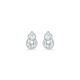 Mengjinyuan Platinum Earrings Crushed Ice Gourd Hollow Copper Coin Earrings PT950 Platinum Birthday Gift for Girlfriend Weight Approximately 2.10g
